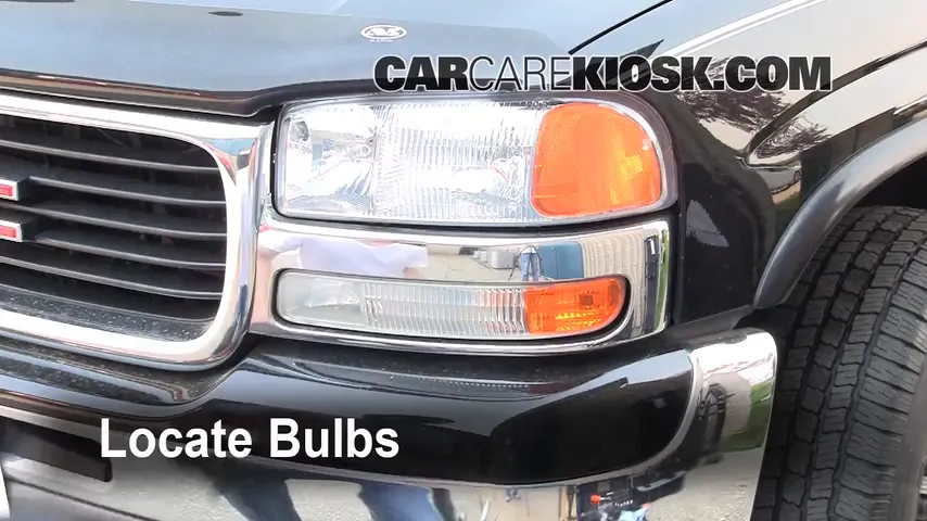 2002 GMC Yukon XL 2500 SLT 8.1L V8 Lights Turn Signal - Front (replace bulb)